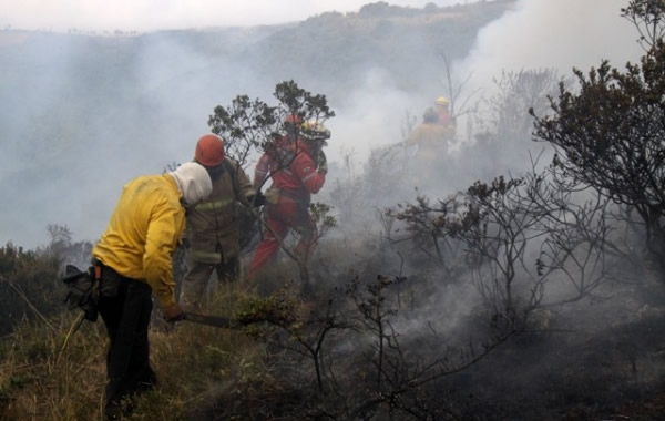 Incendio forestal Quito