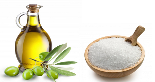 Exfoliante de aceite de oliva y sal