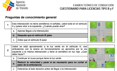 Preguntas para sacar la licencia