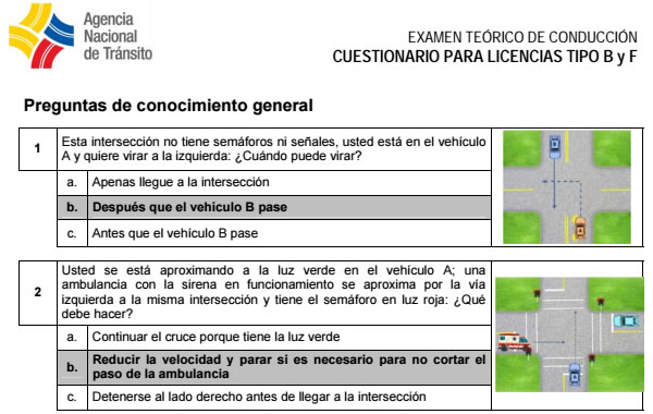 Banco de Preguntas para sacar la licencia tipo F