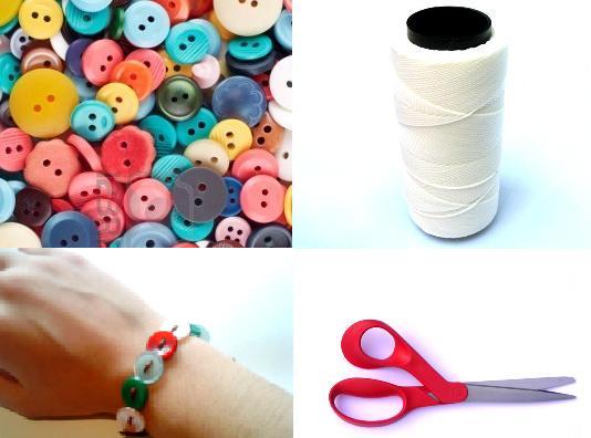 Cómo hacer pulseras con botones paso a paso