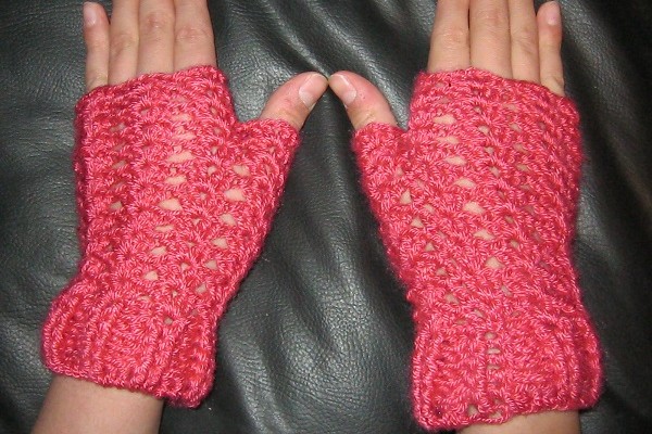 cómo tejer guantes sin dedos con crochet