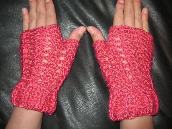 Guantes sin Dedos En crochet 