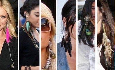 Cómo hacer aretes con plumas