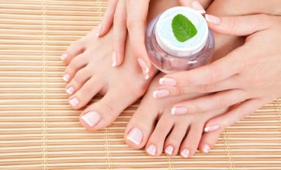 Crema casera de menta para los pies