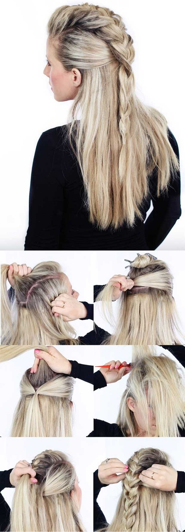 Recogidos con trenzas paso a paso