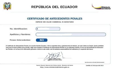 Certificado de Antecedentes Penales