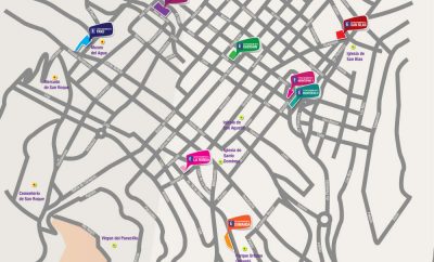 Mapa de parqueaderos en el Centro Histórico de Quito