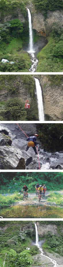 Cascada manto de la novia Baños