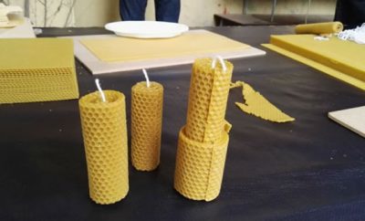 Cómo hacer velas con cera de abeja