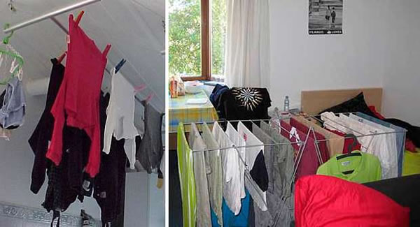 Secar la ropa dentro de casa es malo