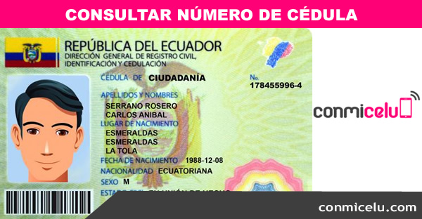 consultar número de cédula de identidad, ecuador