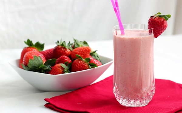 batido adelgazante de fresa