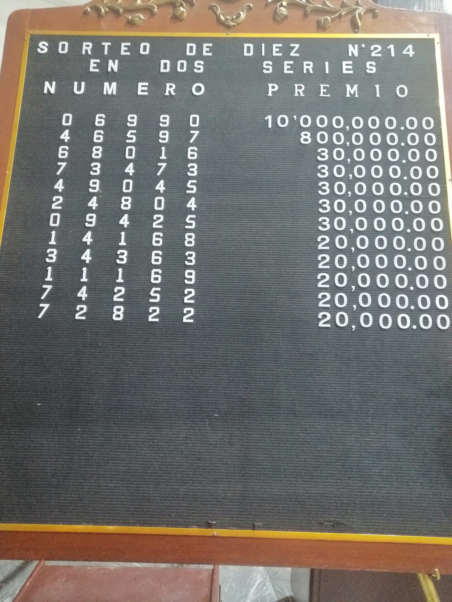 Sorteo De Diez 214