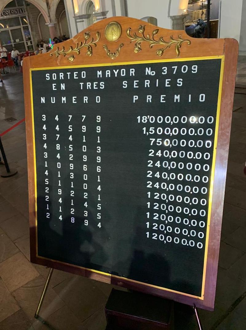 Sorteo Mayor 3709
