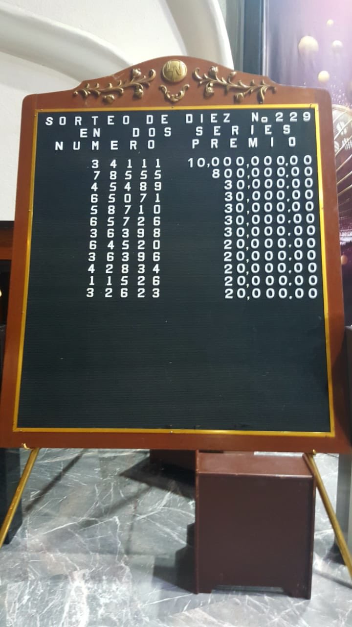 Resultados sorteo de diez 229