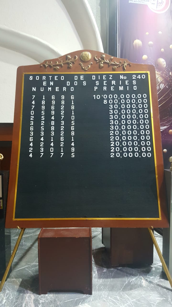 Resultados sorteo diez 240