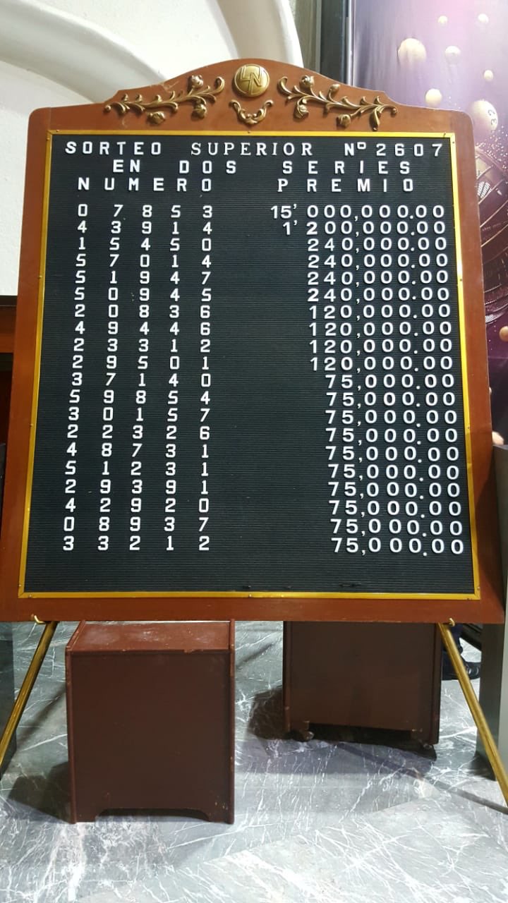 Resultados sorteo superior 2607