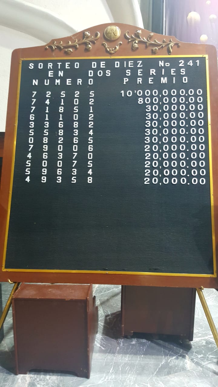 Resultados sorteo diez 241
