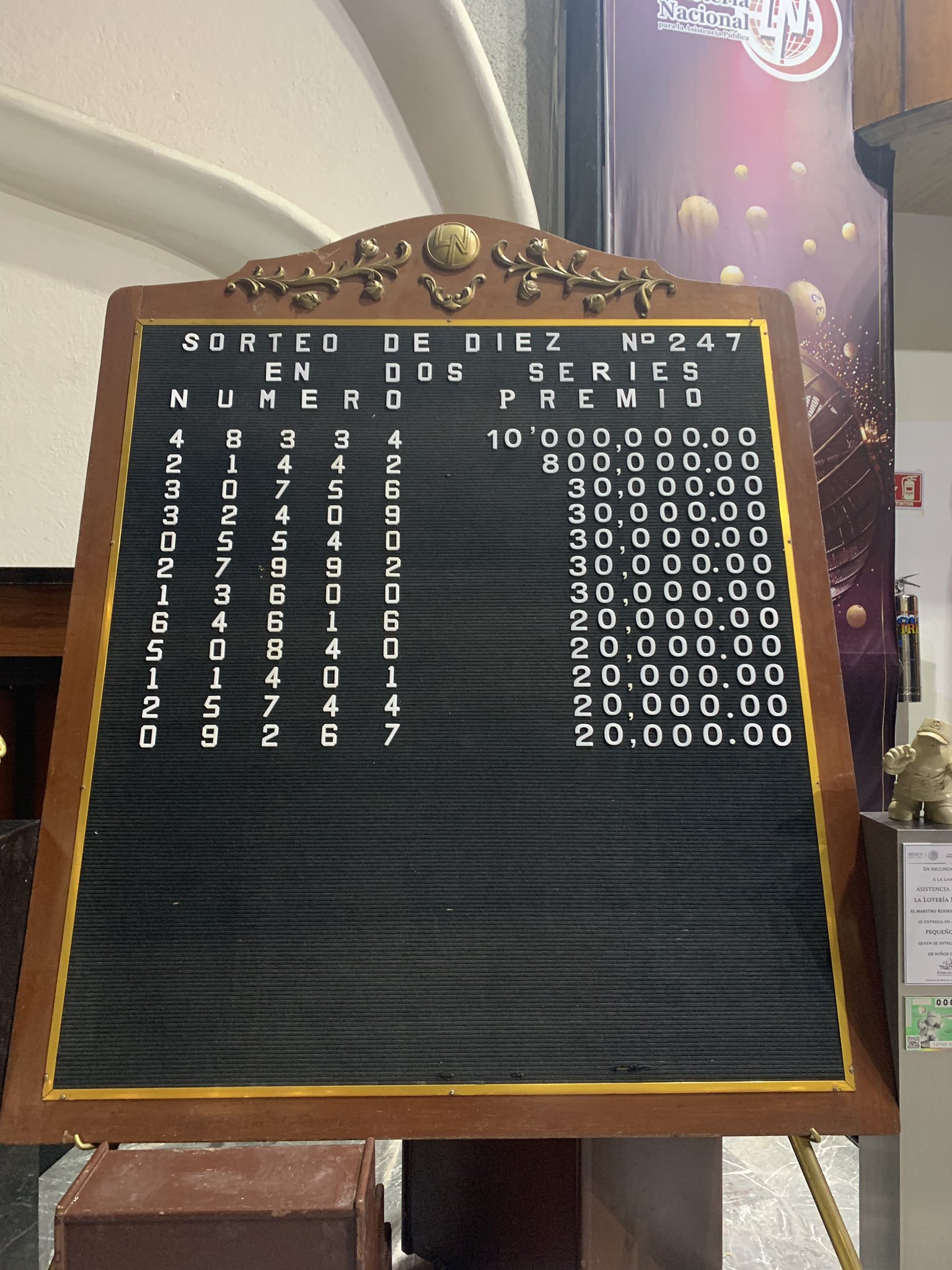 Resultados sorteo diez 247