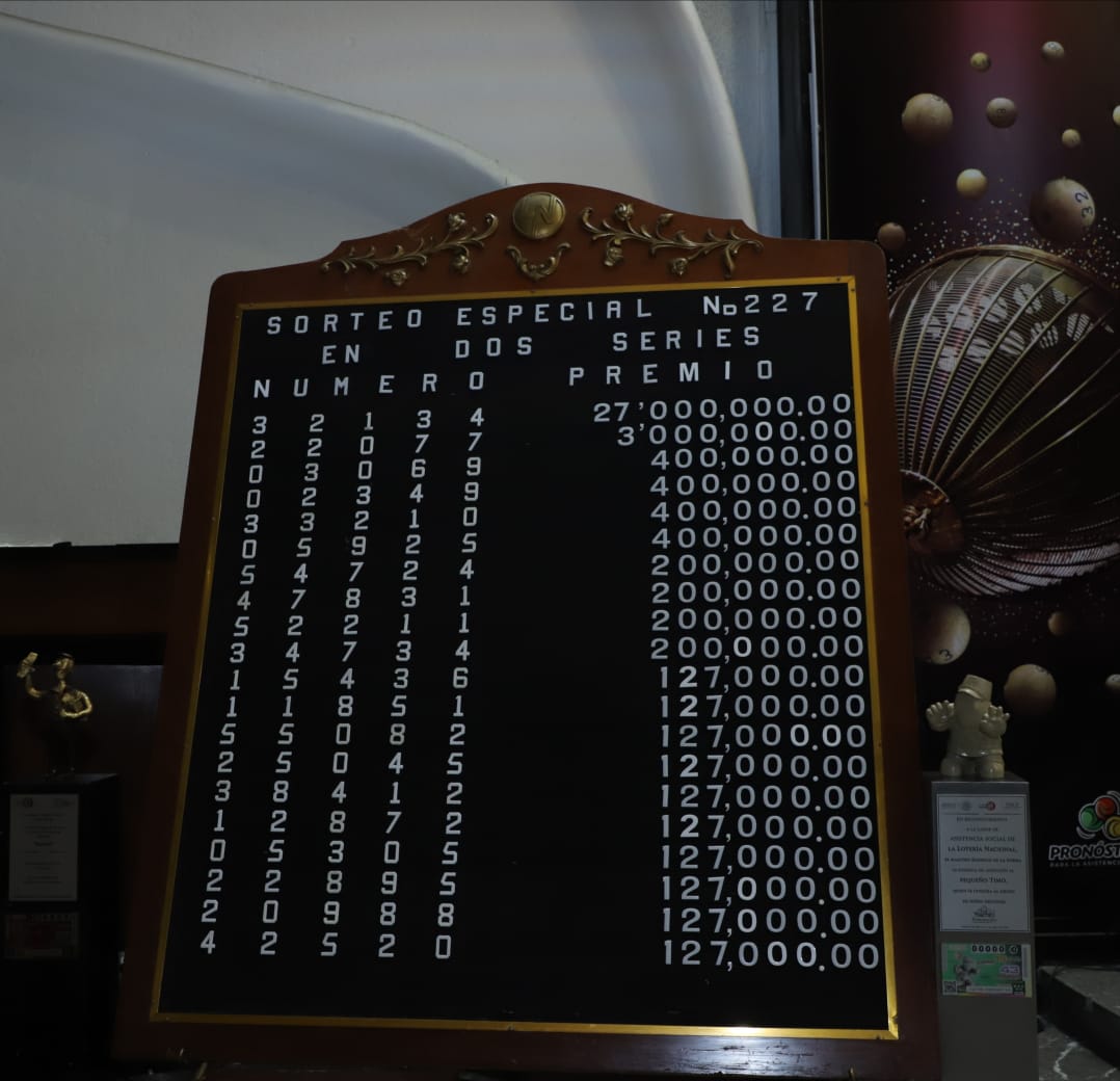 Resultados sorteo especial 227