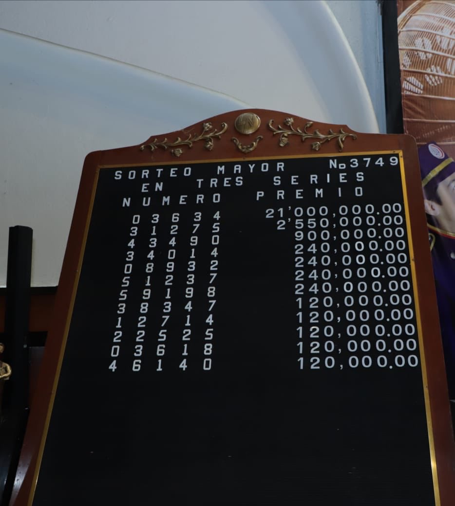 Resultados sorteo mayor 3749