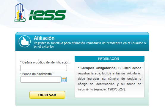 Iess afiliación voluntaria