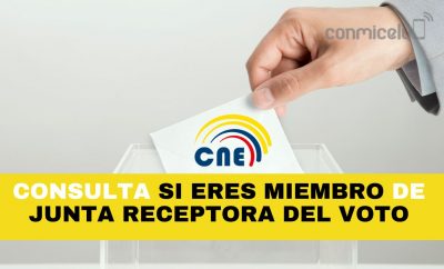 Consultar si soy Miembro de Junta Receptora del Voto, elecciones 2023 ecuador
