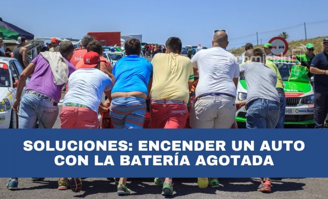 cómo encender un auto con la batería agotada y sin otro carro para hacer puente